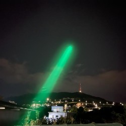 Lanterna PNI Adventure F750 Green Light din aluminiu, LED 10W, 500 lm, pana la 850 m