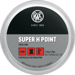 munitie aer comprimat RWS CUTIE METAL SUPER-H-POINT 200BUC 6,35MM 1,62G