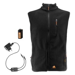 Vesta ALPENHEAT Heated Fleece Vest FIRE - Black