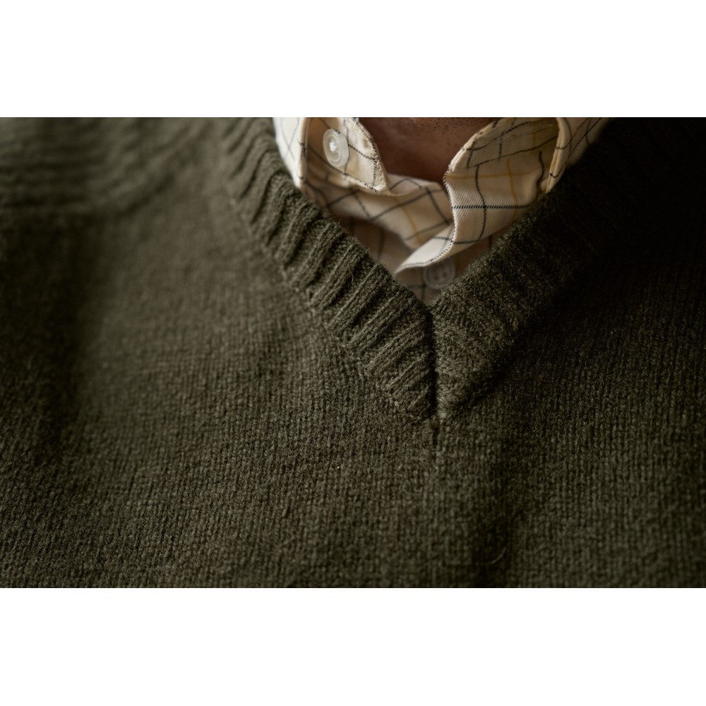 Pulover HARKILA Vincent Merino V-Neck (10609)