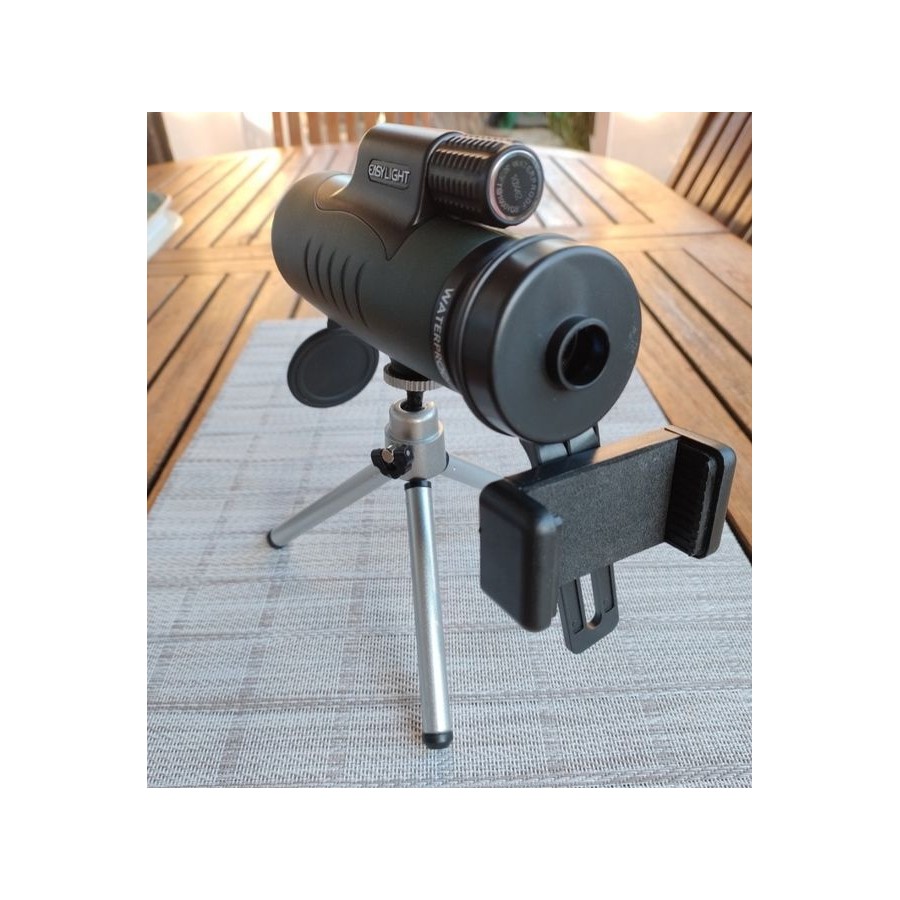 Monoclu, Telescop, EASYLIGHT 10x42, Tripod, Atasare SmartPhone, Lentila FMC, Prisma BAK4