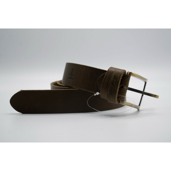 Curea pantaloni, latime 30 mm, verde, piele