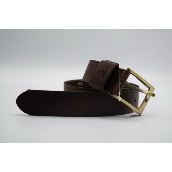 Curea pantaloni, latime 40 mm, maro ciocolata, piele