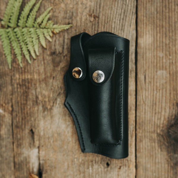 Port pistol BERETTA, fara capac, cu sector, negru, piele