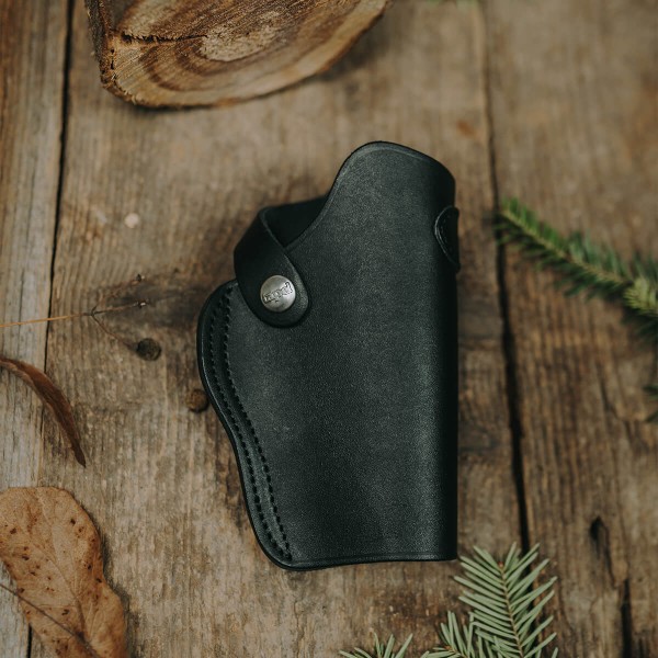 Port pistol fara capac, tip Walther P99, fara sector, negru, piele