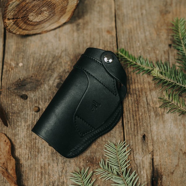 Port pistol fara capac, tip Walther P99, fara sector, negru, piele