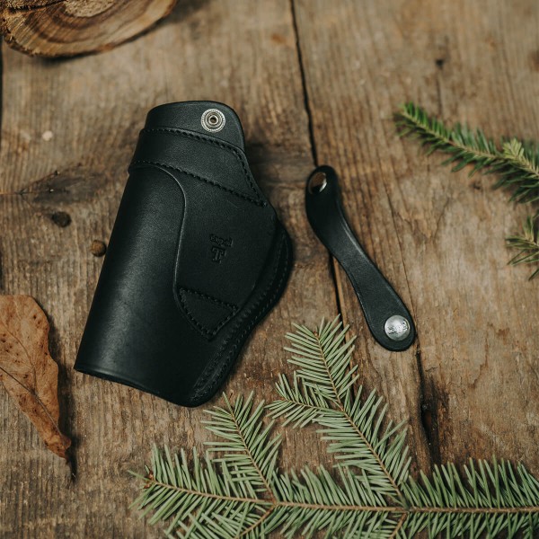 Port pistol fara capac, tip Walther P99, fara sector, negru, piele