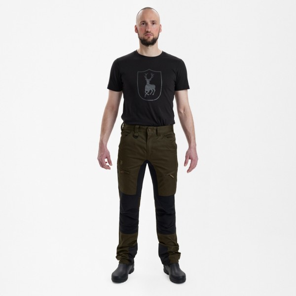 Pantaloni elastici DEERHUNTER Rogaland cu contrast (Adventure Green)