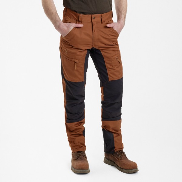 Pantaloni elastici DEERHUNTER Rogaland cu contrast (Burnt Orange)
