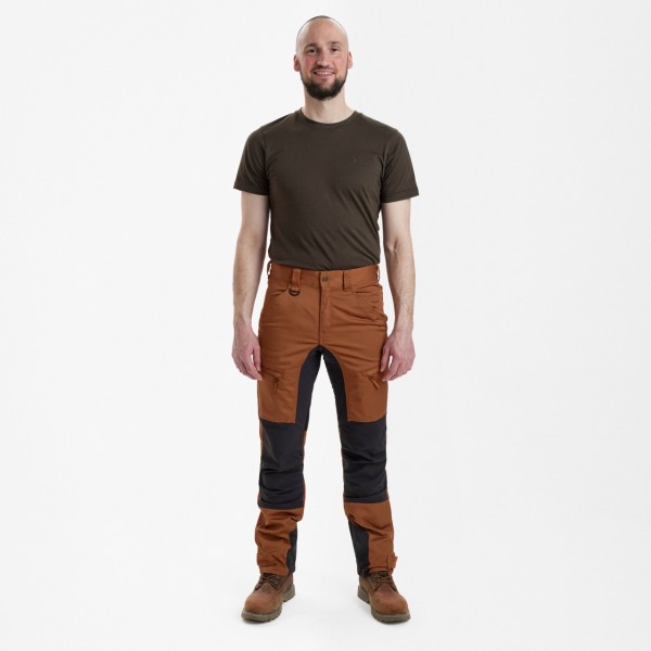 Pantaloni elastici DEERHUNTER Rogaland cu contrast (Burnt Orange)