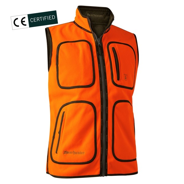 Vesta din fleece reversibila DEERHUNTER Gamekeeper (Safety Orange)