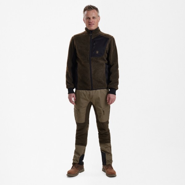 Jacheta din fleece DEERHUNTER Rogaland (Chocolate Brown)
