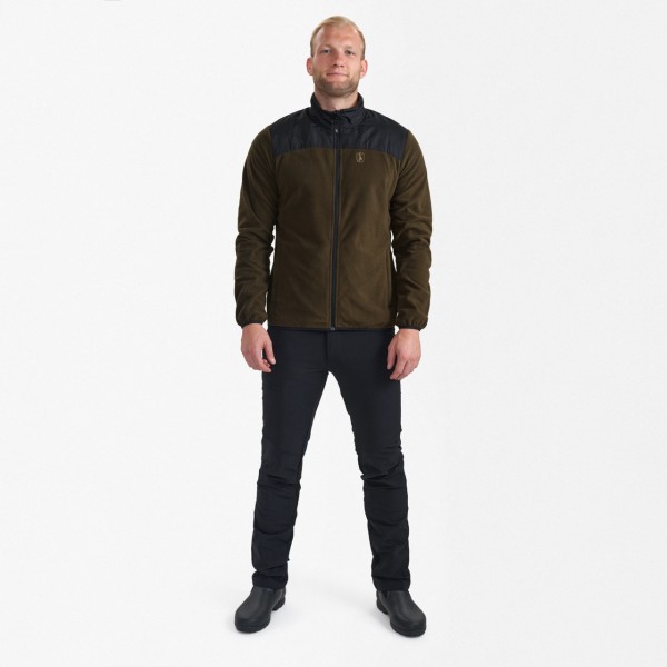 Jacheta din fleece DEERHUNTER Northward (Chestnut Brown)