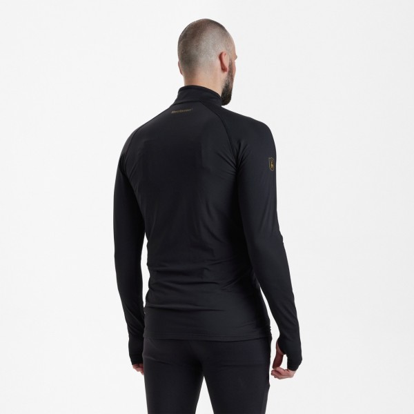 Tricou cu incalzire DEERHUNTER Heat zip-neck (Black)