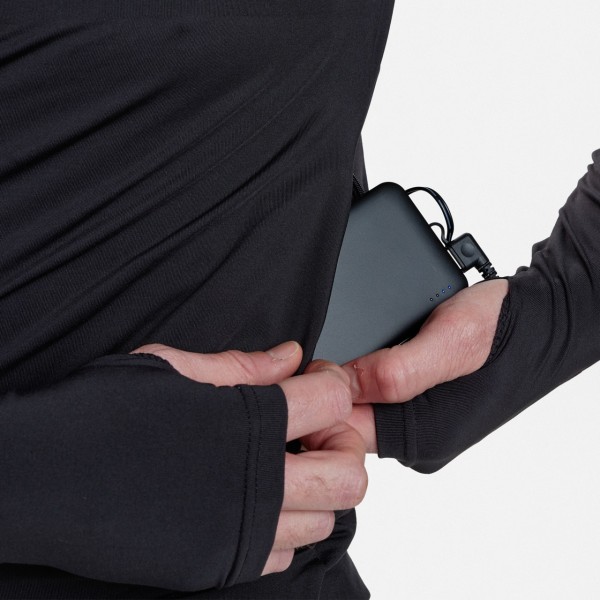 Tricou cu incalzire DEERHUNTER Heat zip-neck (Black)