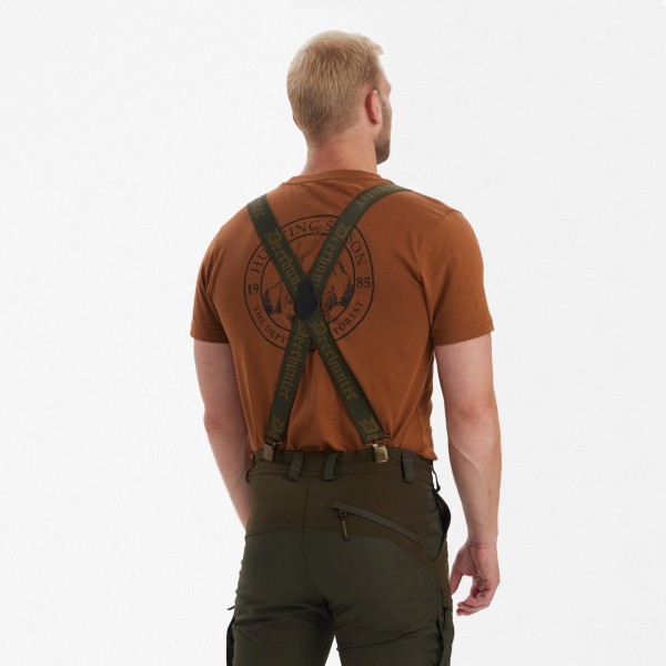 Bretele cu clips DEERHUNTER Logo Braces (Art Green)
