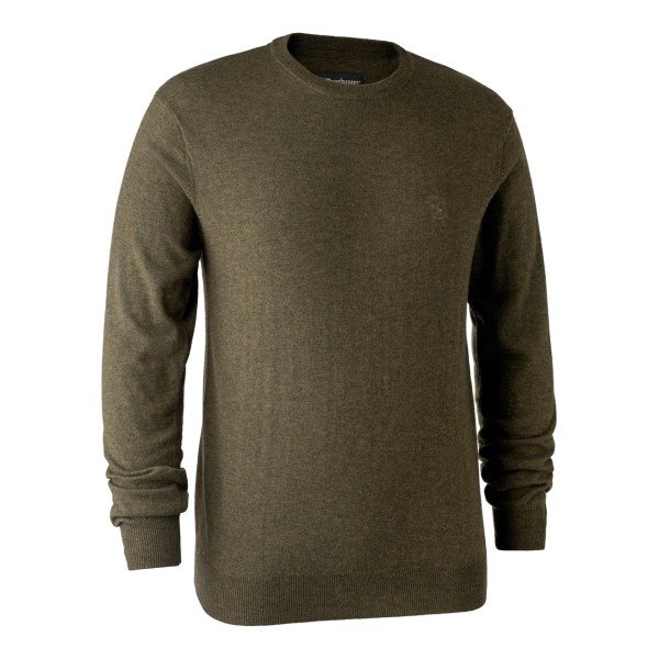 Bluza DEERHUNTER Kingston cu guler rotund (Cypress)