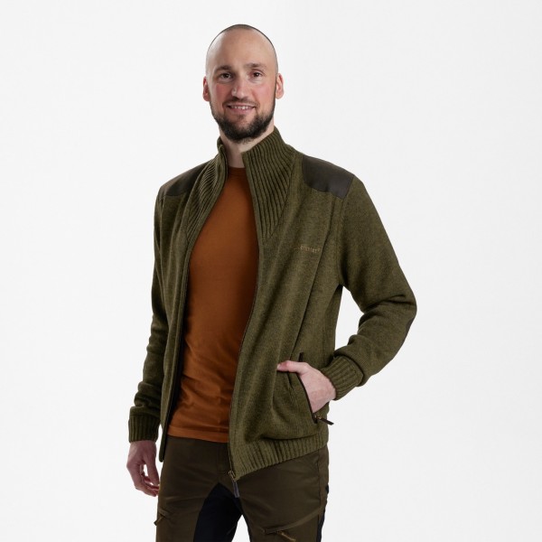 Cardigan din tricot DEERHUNTER Carlisle cu Stormliner¬Æ (Cypress)