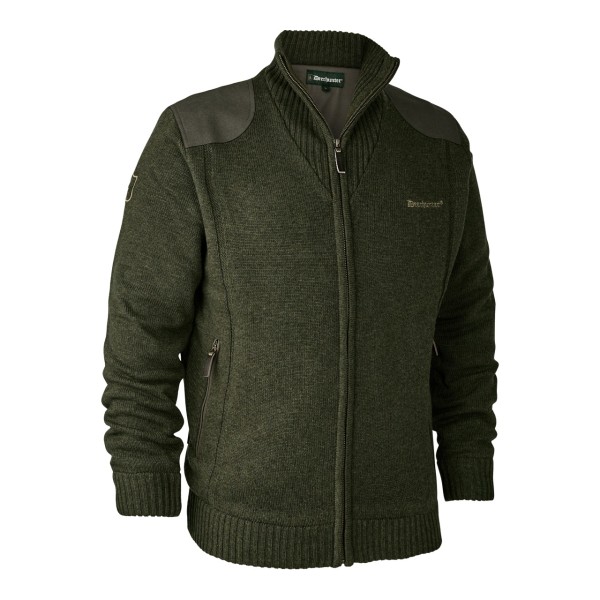 Cardigan din tricot DEERHUNTER Carlisle cu Stormliner¬Æ (Green Melange)