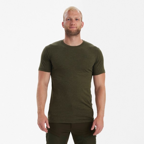 Pachet 2 tricouri DEERHUNTER Basic (Adventure Green Melange)