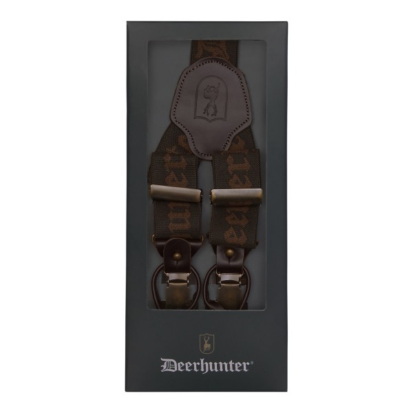 Bretele DEERHUNTER Combi, butoane si cleme (Walnut)