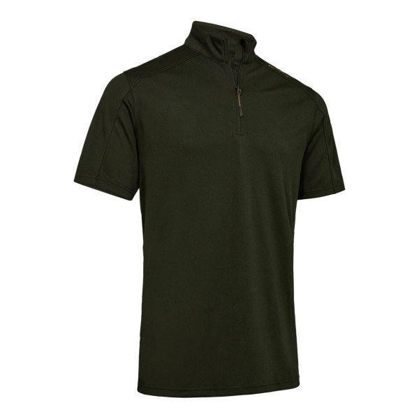 Tricou DEERHUNTER Climate ¬Ω-zip cu tehnologia 37.5¬Æ (Forest Ember)