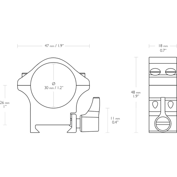 HAWKE SET PRO STEEL RING MEDIUM 30MM PT SINA WEAVER