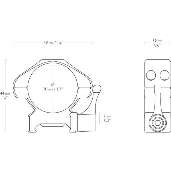 HAWKE SET RING QUICK MEDIUM 30MM PT SINA WEAVER