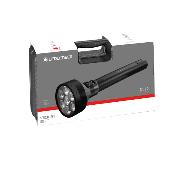 LANTERNA P21R BLACK CASE/ 12000LM+USB+STATIE DE INCARCARE