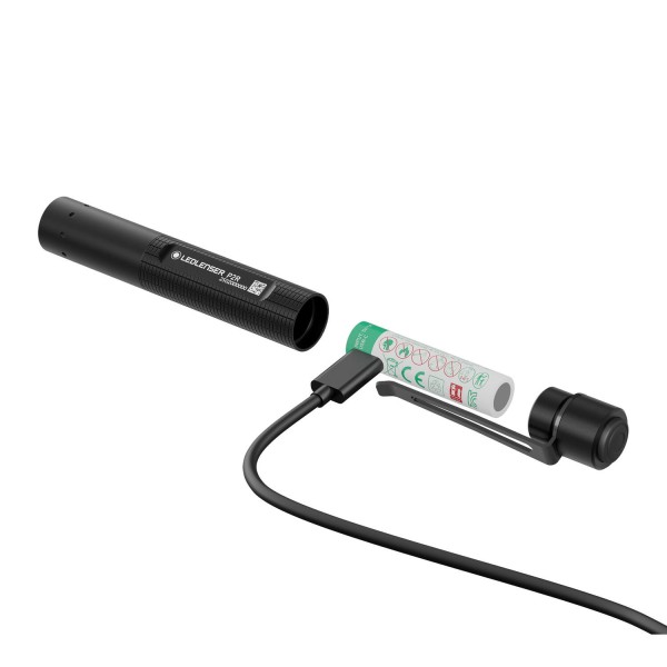 LANTERNA P2R BLACK_BOX 200LM/LI-ION + CABLU USB