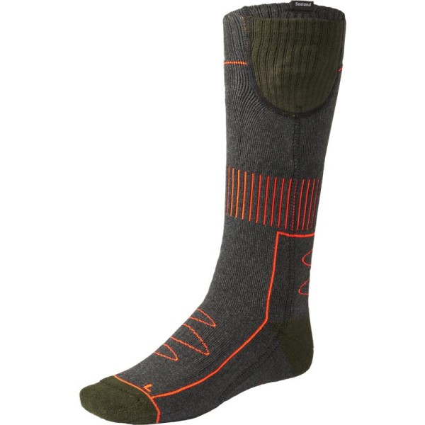 Șosete Încălzite Seeland Celsius Heat - Verde Pin/Orange