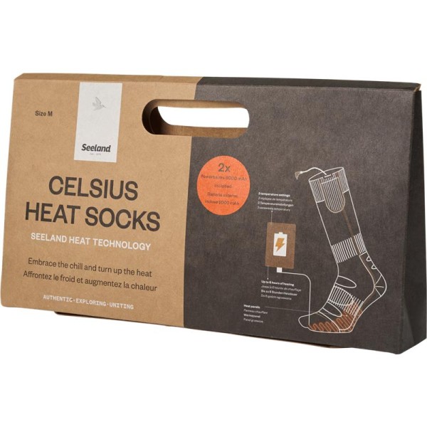 Șosete Încălzite Seeland Celsius Heat - Verde Pin/Orange