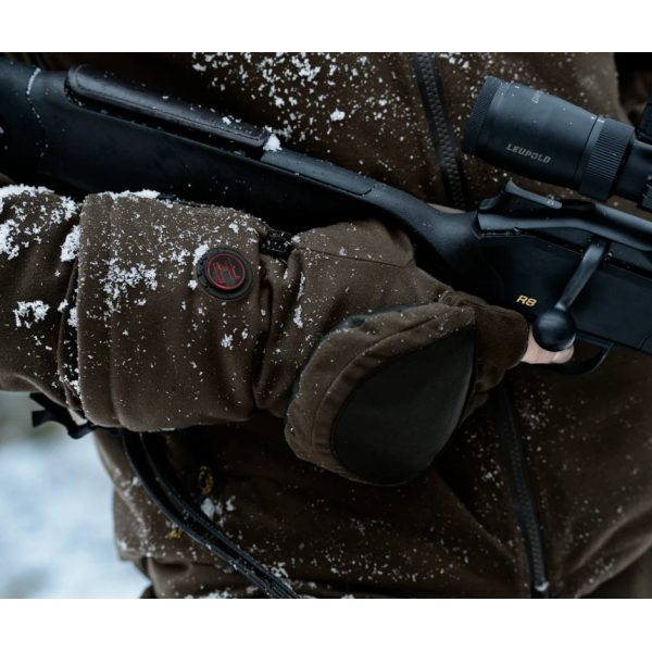Mănuși de vânătoare cu încălzire Härkila Heat HSP Fold-Back Mittens, Hunting Green