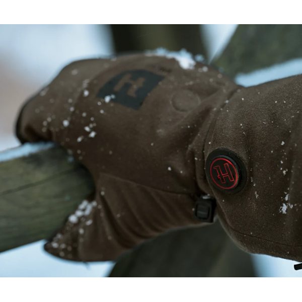Mănuși de vânătoare cu încălzire Härkila Heat HSP Fold-Back Mittens, Hunting Green
