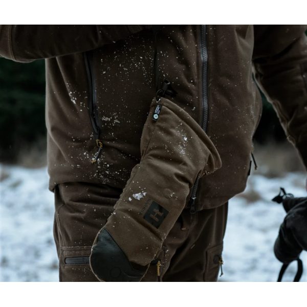 Mănuși de vânătoare cu încălzire Härkila Heat HSP Fold-Back Mittens, Hunting Green