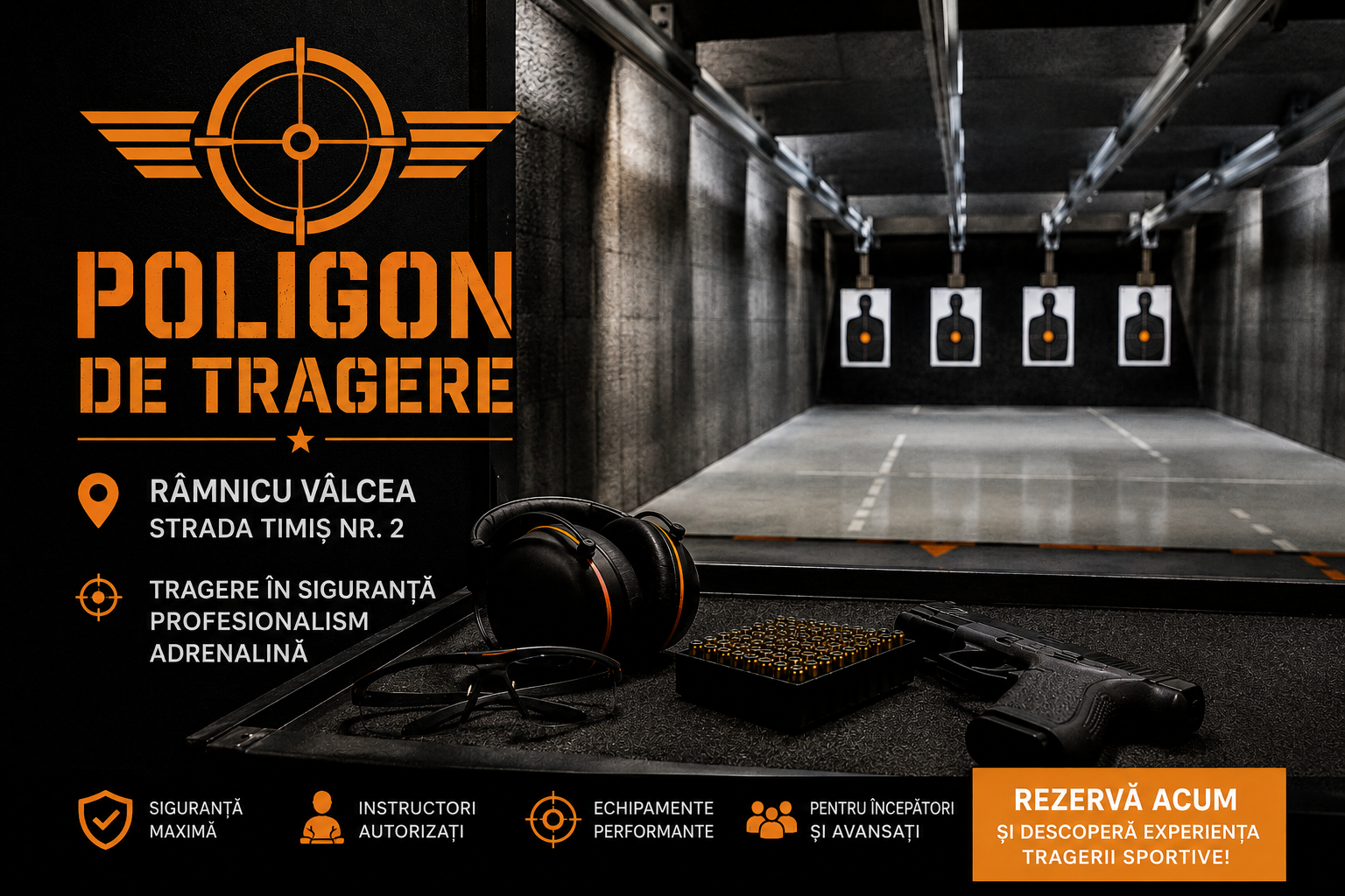 Poligon de tragere indoor Râmnicu Vâlcea – Hunting Store